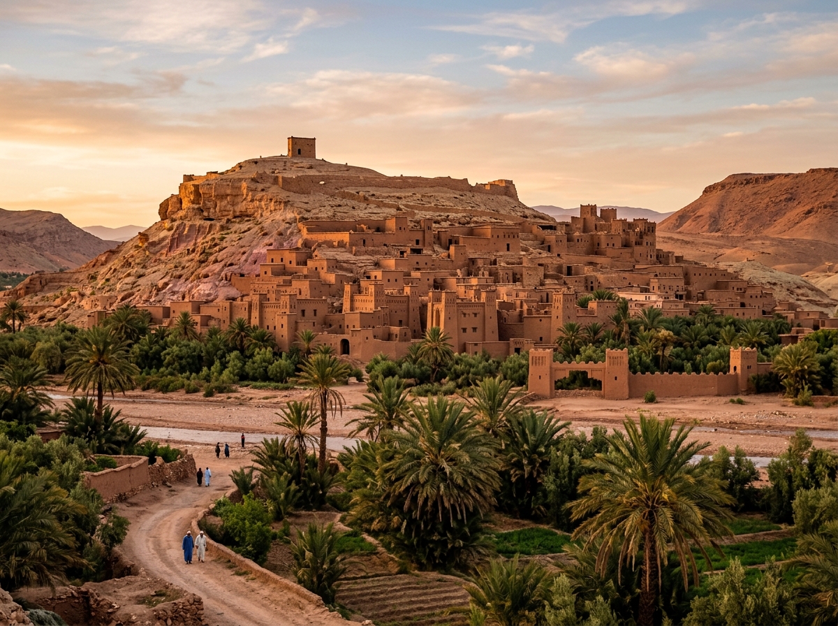 Ait Benhaddou Kasbah Morocco sunset