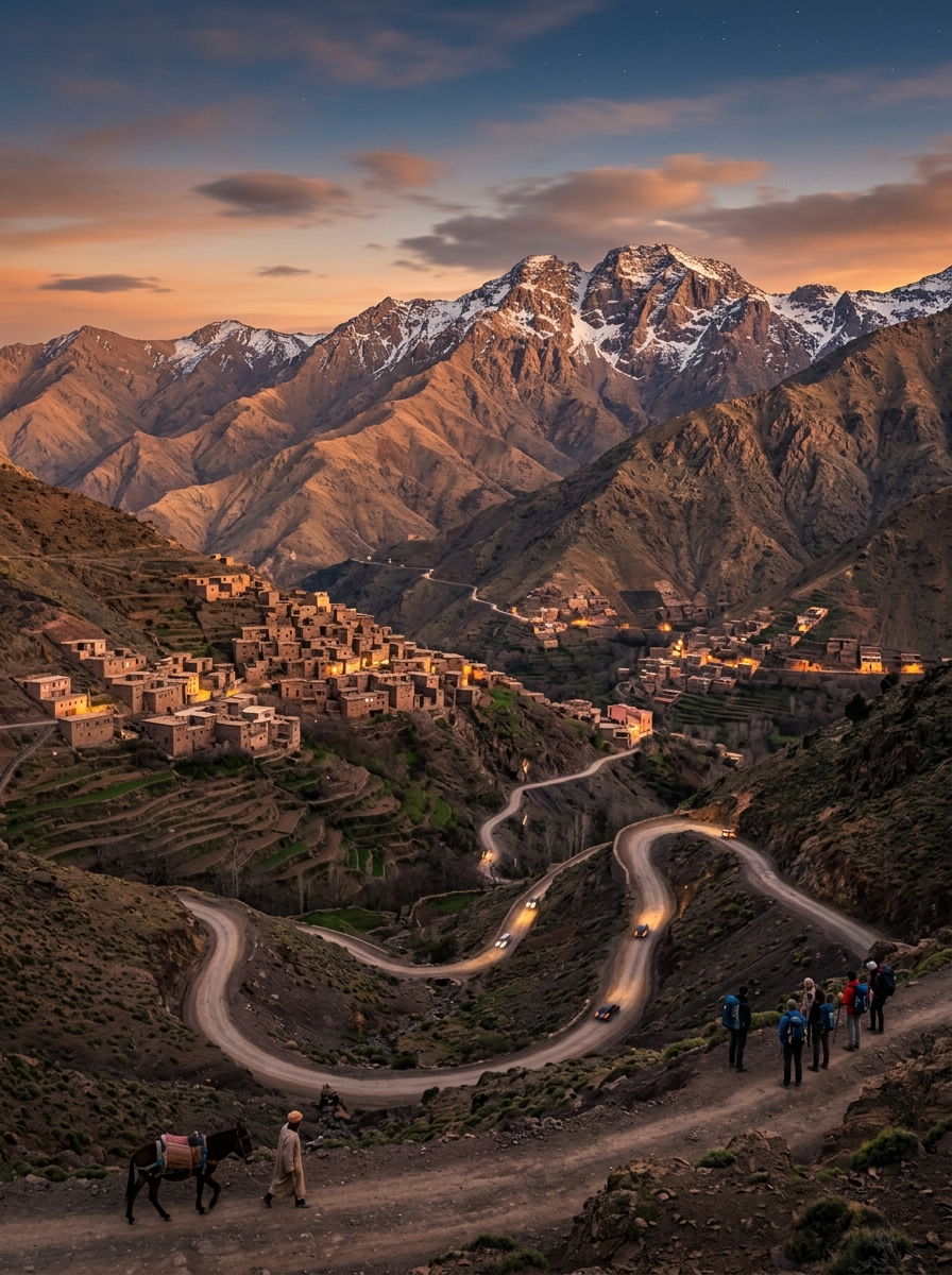 High Atlas mountains road