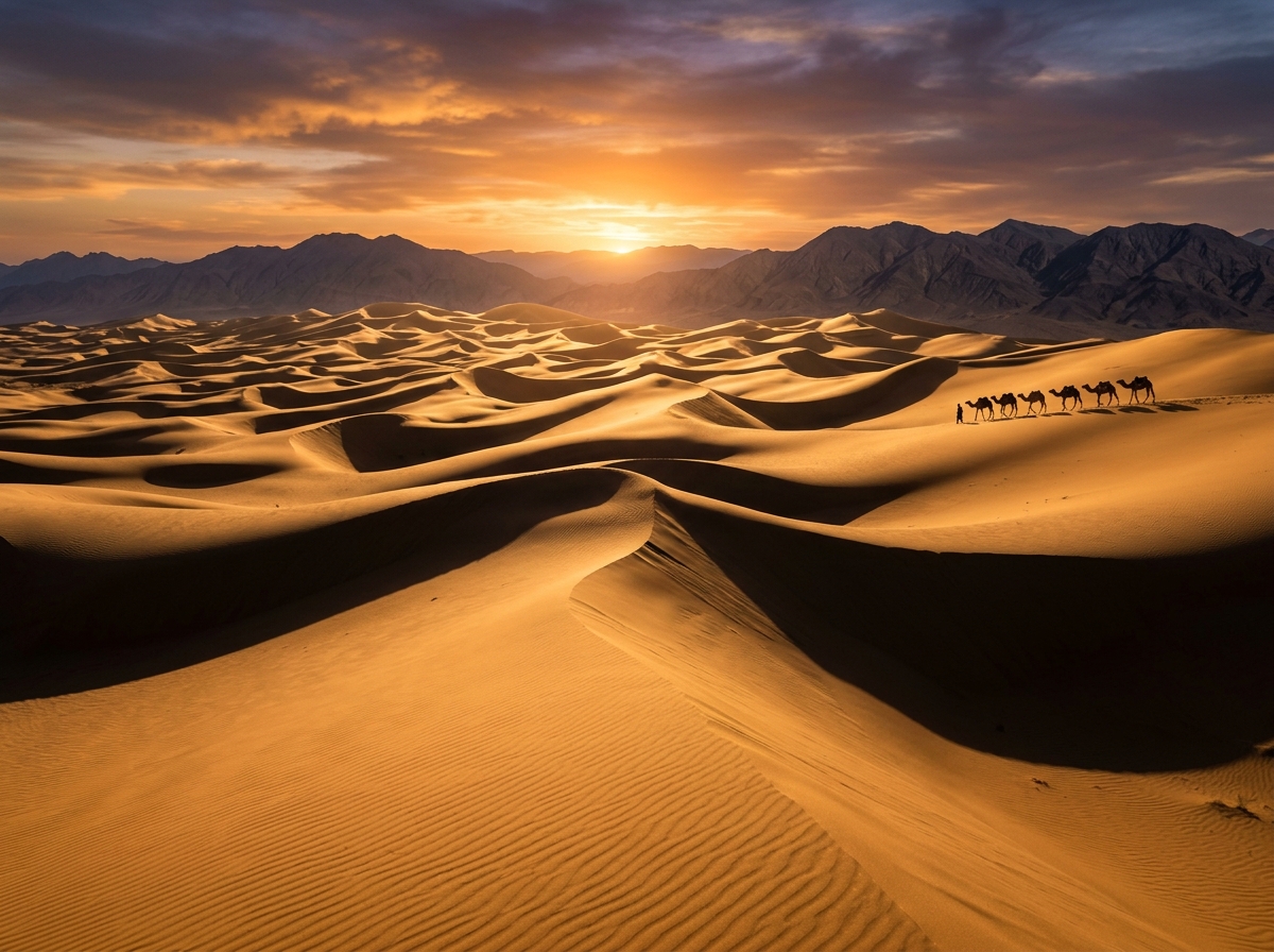 Dune ridges Erg Chegaga