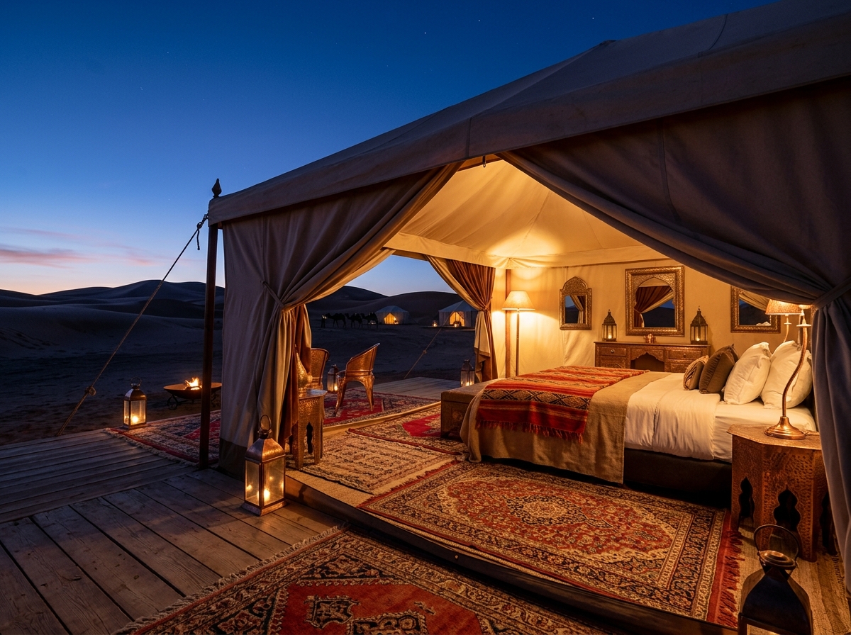Luxury suite tent interior