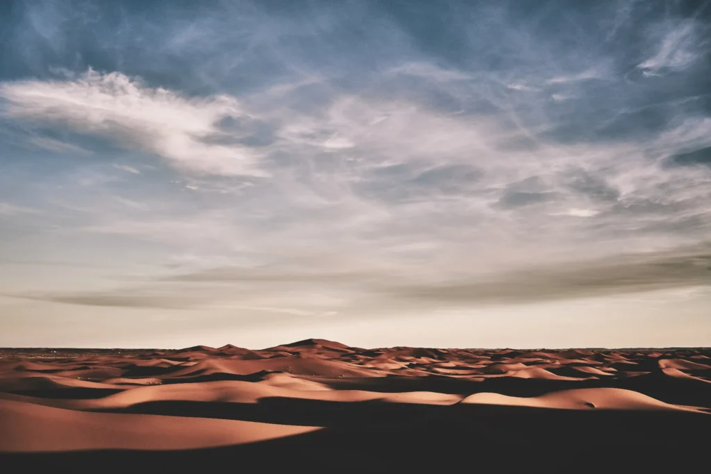 Expansive Sahara dunes illustrating Morocco’s desert regions