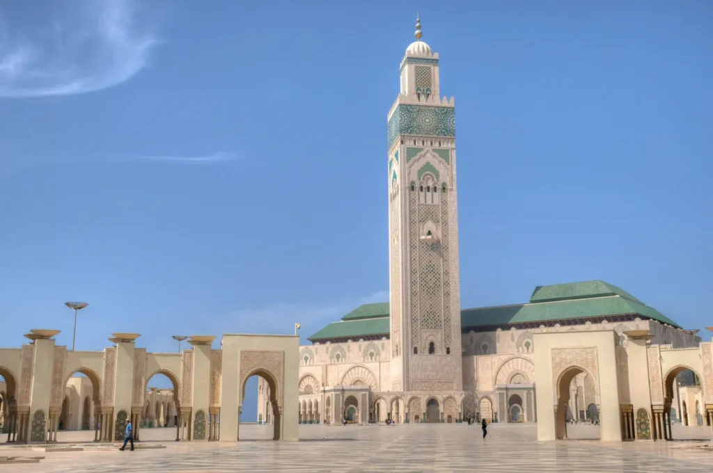 Hassan II Mosque and its minaret in Casablanca